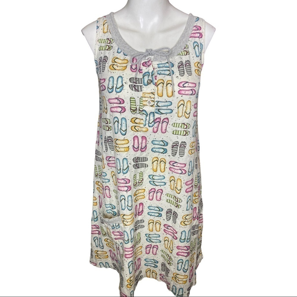 Cuddl Duds Flip Flop Nightgown / Pool Cover-Up Size S